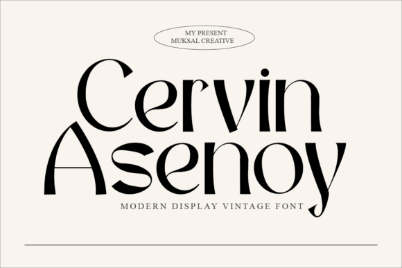 Cervin Asenoy: A Stylish Display Font for Modern Design Needs