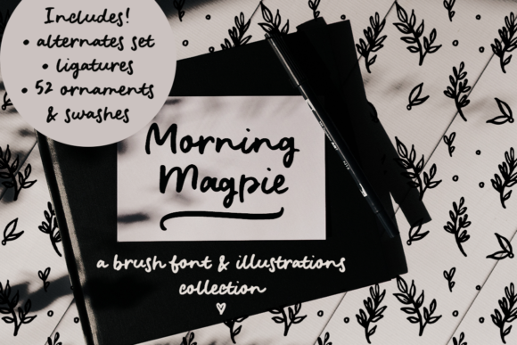 Discover the Charm of Morning Magpie: A Handwritten Font for Every Occasion
