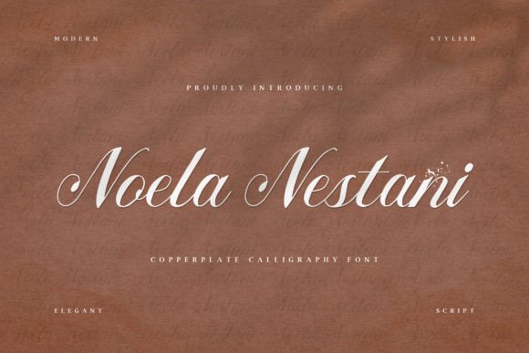 Noela Nestani: A Modern Copperplate Calligraphy Font for Creative and Professional Use