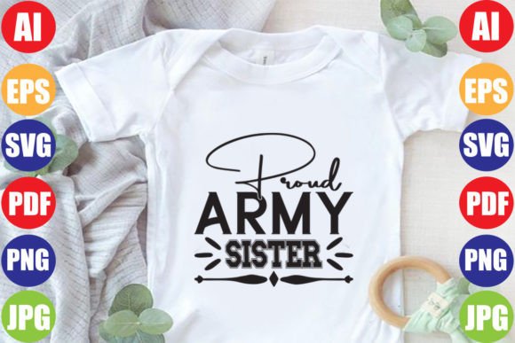 Proud Army Sister SVG Design for Creative Projects and Business Use