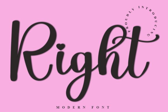 Right Font: A Timeless Choice for Elegant and Charming Design