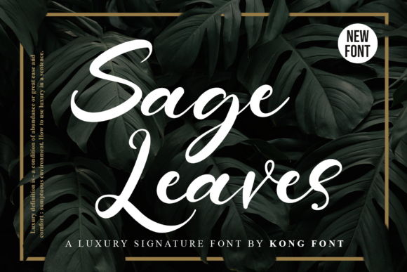 Sage Leaves: A Playful Handwritten Script Font for Modern Designers and Crafters