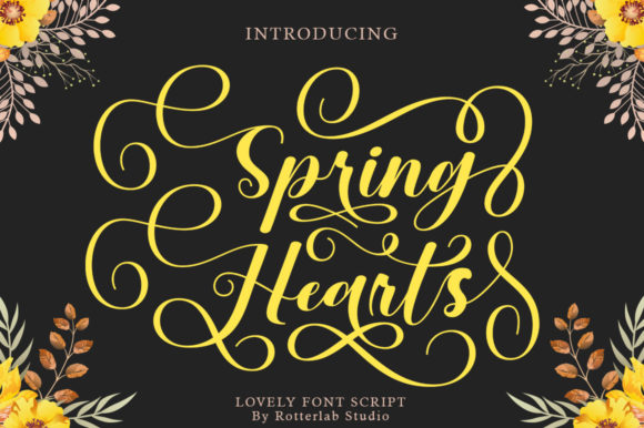 Spring Hearts Font for Creative Projects